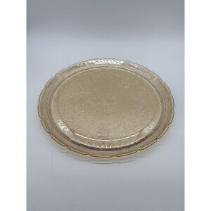 Vintage Jeanette Floragold Louisa Iridescent 13.5" Serving Platter